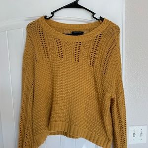 Mustard yellow American Eagle knit sweater, Size Small